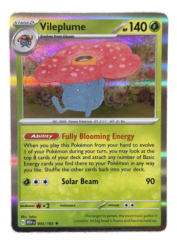 Vileplume 045/165 Holo Rare Scarlet & Violet 151 Pokemon Tcg