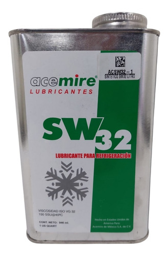 Aceite Acemire Sw32 1 Litro Lubricante Refrigeración 