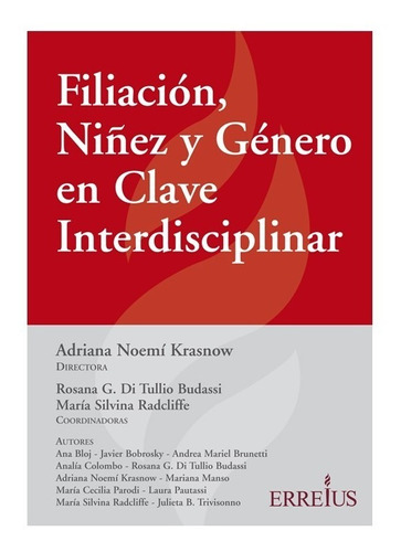 Libro Filiación , Niñez Y Género En Clave Intradiciplinar