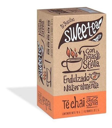 Té Chai Sweetea Con Hojas De Stevia