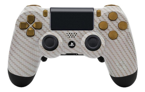 Controle Stelf Ps4 Com Grip White Gold