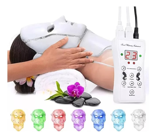 7 Colores Para Máscara Led Facial De Terapia Con Luz Led JUTANG 127V