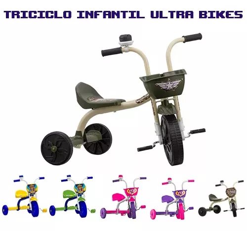 Triciclo Motoca Velotrol Infantil Pneu Emborrachado Ultra