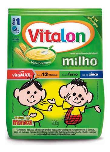 Kit Com 12 Sachês Mingau Vitalon 200g
