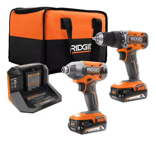 Taladro Y Taladro De Impacto Ridgid, 18v, C/bat Y Carg Color Naranja Frecuencia 0