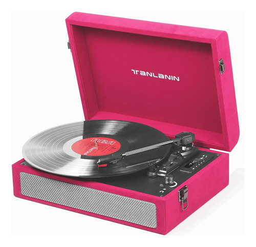 Tocadiscos Portátil Vintage Con Bluetooth, Usb, Mp3.