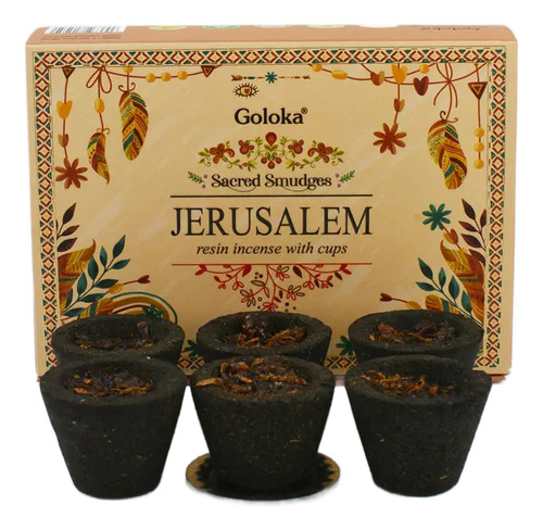Copa De Carbón Listo Para Sahumar Sambrani Goloka X6 Packs Fragancia Jerusalem
