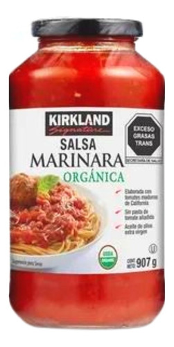 Salsa Marinara Orgánica Kirkland De 907g Salsa De Tomate
