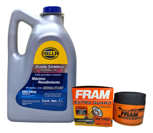 Aceite Sintético Fram 5w30 Dexos2 Más Filtro Aceite Ph11462 