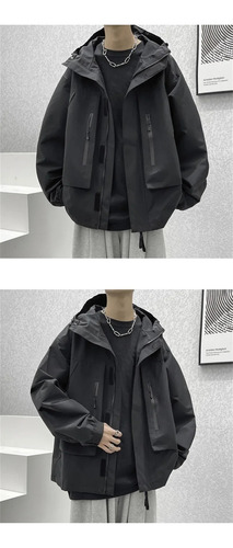 A Chaqueta Casual Impermeable A Prueba De Viento Con