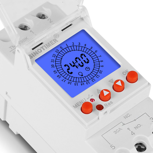 Interruptor Temporizador Digital 24 Horas Lcd 85-265v Progra