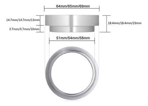 . Anillo Dosificador De Café En Plata Embudo