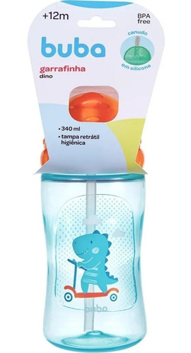 Imagem 8 de 10 de Garrafinha Infantil Com Canudo Retrátil Agua Suco - Buba