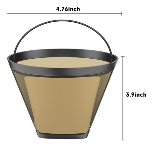 2pc Filtro De Café Reutilizable 12 Taza Para Cuisinart