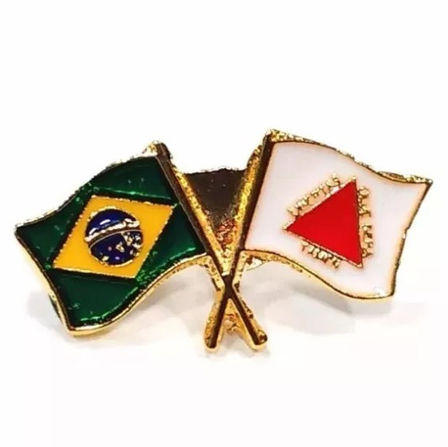 Pim Bótom Broche Bandeira Do Estado De Minas Gerais Folheado