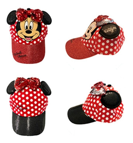 Gorra Minnie De Lujo Lentejuelas Magicas  Unicornio Cuernito