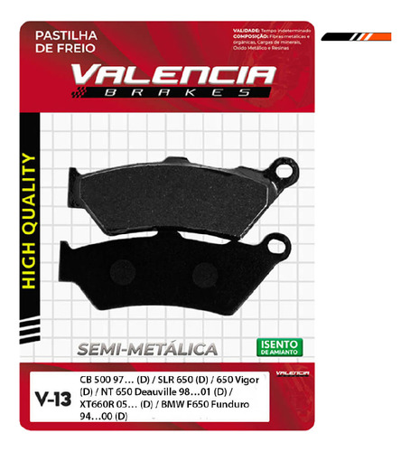 Pastilha Freio Traseiro Ducati X Diavel 1200 S Valencia