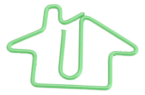 100 Sujetapapeles Con Forma De Casa, Alambre De Hierro