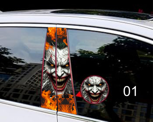 Juego D Calcomanías Para Postes Entrepiertas Para Carro (Usado)