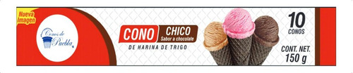 5 Pzs Conos De Puebla Galleta Para Helado Con Chocolate 150g