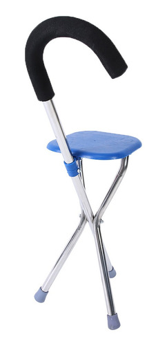 Banco De Tripé Dobrável Walking Cane Em Aço Inoxidável