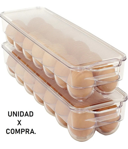 Imagen 5 de 6 de Organizador De Huevos Para Nevera Ahorrador De Espacio X 14
