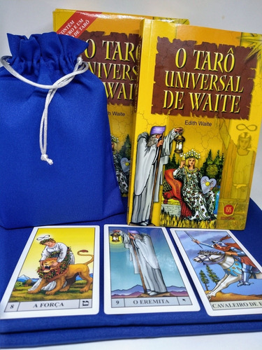 Imagem 1 de 5 de Tarô Waite Original + Livro Em Português + Toalha + Saquinho