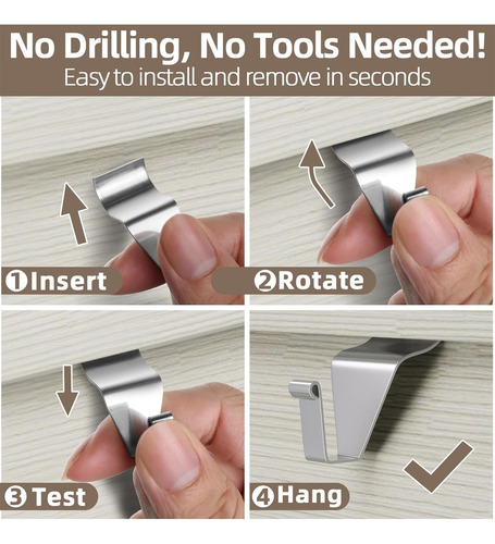 Gancho De Pared Oculto Con Costura De Tablero, 10 Unidades,