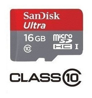 Memoria Sandisk Micro Sd 16gb Clase 10 Ultra Rapida 30mbs