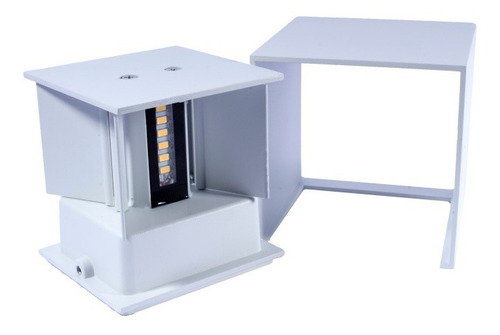 Lámpara Arbotante Cubo Blanco 60 Led Iluminación Maxxi