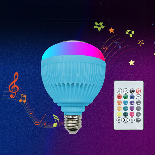 Foco Bocina Led Bluetooth Rgb Control Inteligente Luz