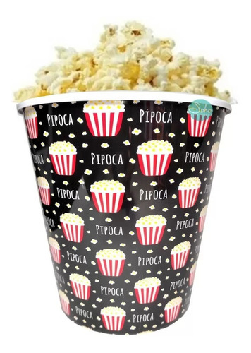 Kit Com 3 Baldes Grandes Combo Pipoca Temático Cinema
