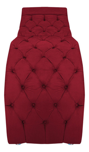 Maca Estofada Capitonê Clínica Estética Sobrancelhas Cílios Cor Vermelho