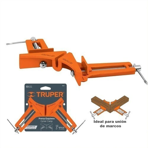 Prensa Esquinera De Aluminio 3'' P/ Carpinteria Truper 17690