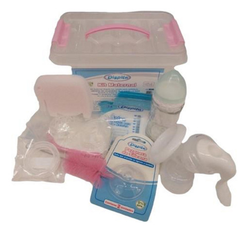 Kit De Lactancia Dispita Con Sacaleche Ergonómico Color Rosa