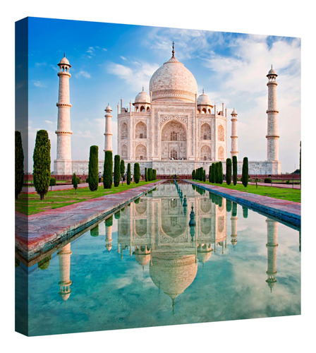 Cuadro Decorativo Canvas Moderno Taj Mahal India  135x135cm