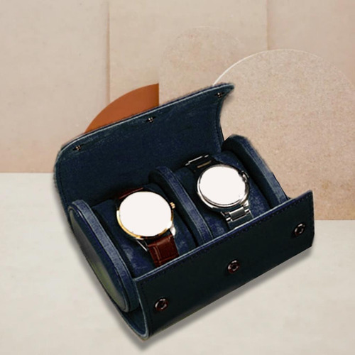 Imagen 2 de 6 de Cilindro De Almacenamiento De Reloj De Pulsera De Azul