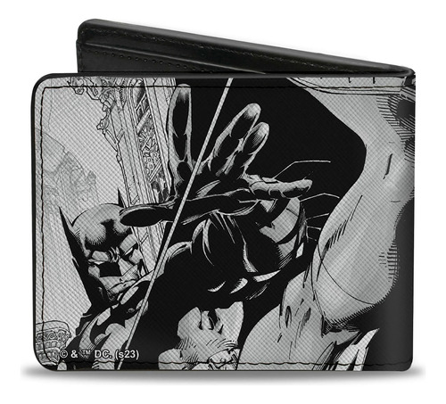 Billetera Batman Hush Piel Vegana Blanco Y Negro Diseño De La Tela Liso