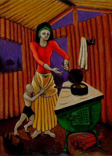 Imagem 1 de 3 de Janta , Pintura Acrílica Sobre Tela De João Werner