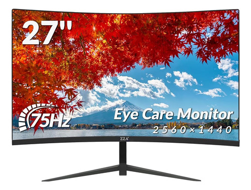 Monitor Curvo Zza 27 2k 2560x1440 75hz Hdmi Dp