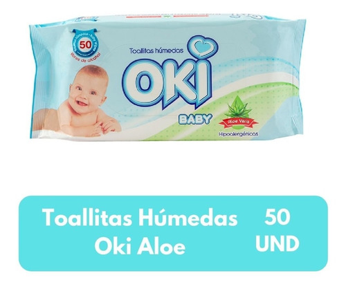 Toallitas Húmedas Aloe 50 Unid Oki Baby 24 Paqxbulto