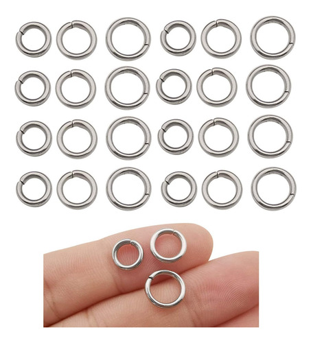 300pcs Mezcla 8 Mm 9 Mm 10 Mm De Acero Inoxidable Anillos Gr