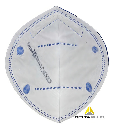 Mascarilla Pff2 sin válvula respiratoria N95 Ca, kit 100 unidades, color azul