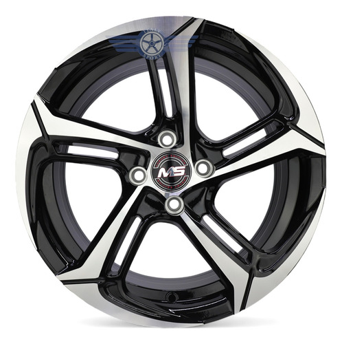 4 Rines 16 Deportivos 4-100 Beat Spark Sonic Aveo Vw Versa Machine Black