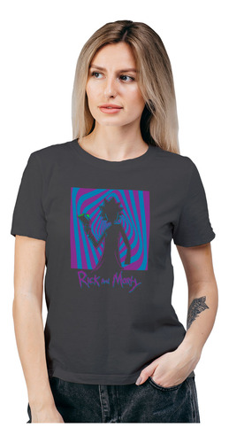 Polera Mujer Rick And Morty Psych Algodón Orgánico Wiwi