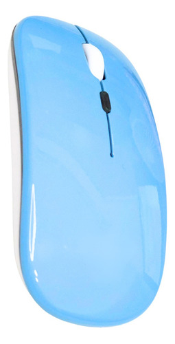 Mouse Slim Bluetooth Wireless S/fio Recarregável Ergonômico Cor Azul