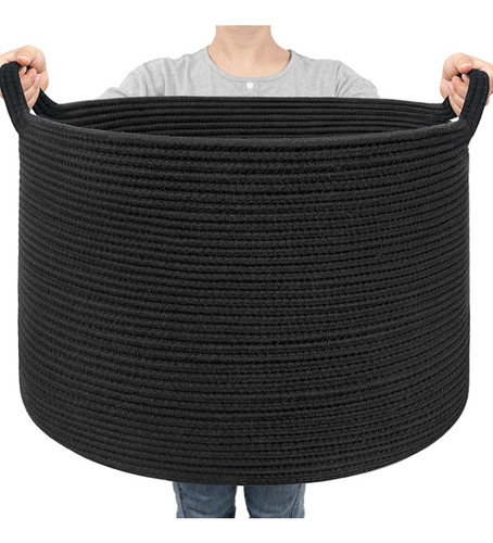 Cesta De Ropa Negra Y Beige