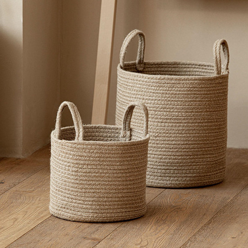 Cesto Para La Colada Con Asas, Cesta Decorativa 30cmx30cm