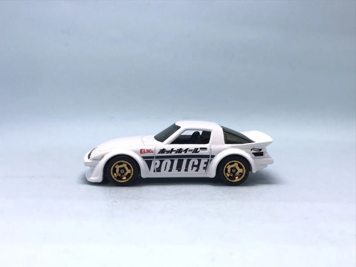 Carrinho Hot Wheels Mazda Rx-7 Polícia 2024 Htb62 Mattel Cor Branco