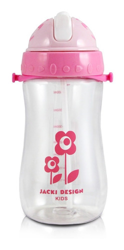 Garrafa Infantil Menina 480ml Sapeka Jacki Design Flor Rosa